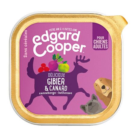 Pâté Gibier et Canard - Edgar Cooper  Edgar Cooper 5425039486406 Pâtées pour chien