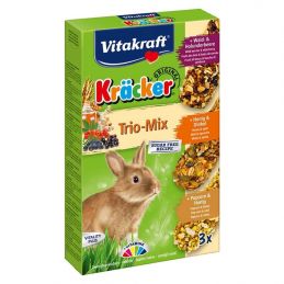 KRACKER TRIO FRUITS/MIEL/POP LAPINS VITAKRAFT VITOBEL 4008239253385 Friandise & Complément