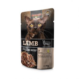 Pâté d'Agneau avec Effiloché de Bœuf - Leonardo LEONARDO 4002633756534 Boîtes, sachets pour chats