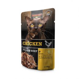 Pâté de Poulet avec Effiloché de Bœuf - Leonardo LEONARDO 4002633756510 Boîtes, sachets pour chats