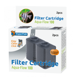 Superfish Aqua Flow 100 Easy Click Cassettes 2PCS SUPERFISH 8715897041785 Filtre interne