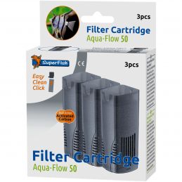 Superfish Aqua Flow 50 Easy Click Cassettes 3PCS SUPERFISH 8715897041778 Filtre interne