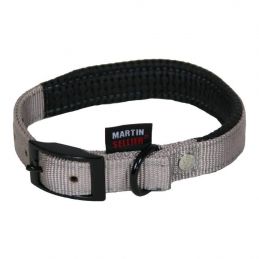 Collier confort en nylon uni gris   Colliers
