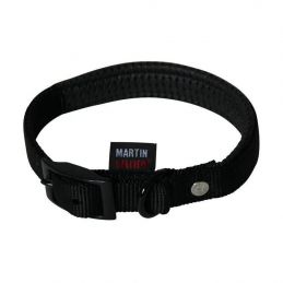 Collier confort en nylon uni noir   Colliers