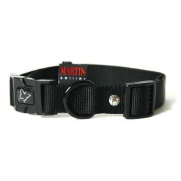 Collier réglable en nylon uni noir   Colliers