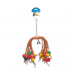 Rasta coloré en cuir et bois – Duvo+ DUVO+ 5414365066895 Perchoirs