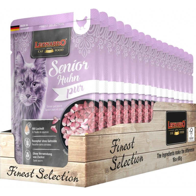 Terrine pour Chat – « Pur Poulet Senior » – Leonardo LEONARDO 4002633756473 Boîtes, sachets pour chats