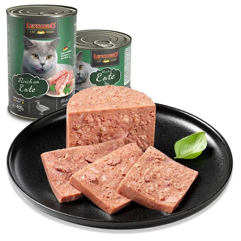 Pâtée en conserve « Riche en Canard » – Leonardo LEONARDO  Boîtes, sachets pour chats