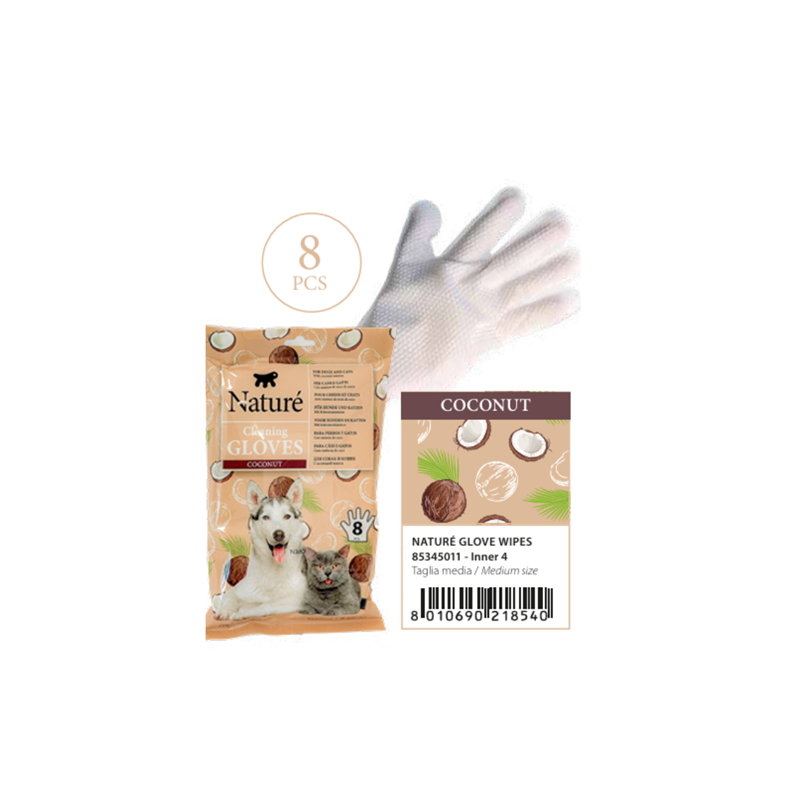 Gant de toilette "Naturé Cleaning Gloves"- Ferplast FERPLAST 8010690218540 Soin des oreilles, yeux, du pelage