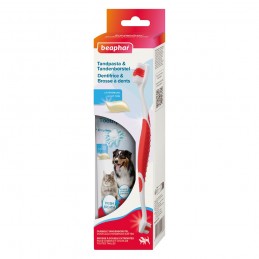 Combi-Pack Dentaire : Brosse à dents & dentifrice – Beaphar BEAPHAR 8711231212668 Hygiène bucco-dentaire