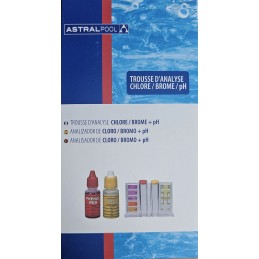Trousse d'analyse Chlore / Brome / pH avec réactifs liquides pour piscine  3457500000202 Traitements, test d'eau