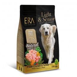 Croquettes ERA Grain Free Senior & Light pour Moyennes et grandes Races- Poulet & Dinde ERA  Croquettes ERA Millénium