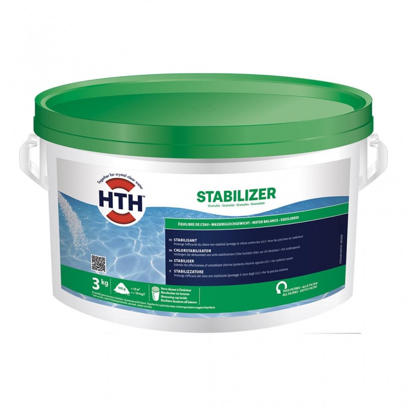 hth® STABILIZER granulés – 3 kg  3521686003491 Piscines et Spa