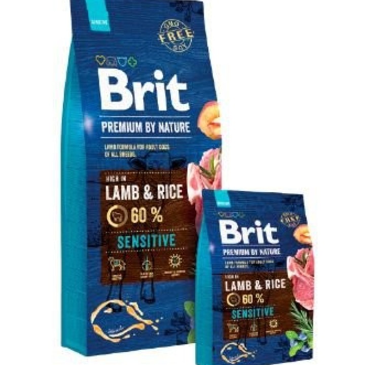 Croquettes Chien Brit Premium By Nature – Sensitive Lamb BRIT  Croquettes BRIT