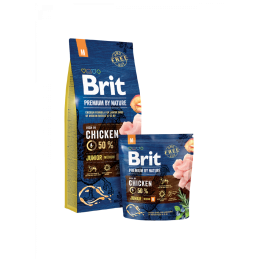 Croquettes Chien Brit Premium By Nature – Junior M BRIT  Croquettes BRIT