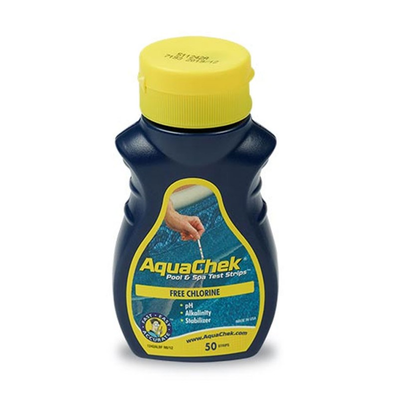 AquaCheK Jaune – bandelettes Test 4 en 1 x 50 AQUACHEK 090944012429 Traitements, test d'eau